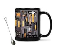 Mechanic's Toolbox Mug, 11oz Ceramic Mechanic Toolbox Coffee Cup,Creativity Funny Tool Box Tea Mug for Husband Dad(Orange)
