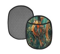 Mechanized Small Fish In The Deep Sea Tapis de casserole en silicone Mitaine de four Gants de four en vrac Imprimés Coussinets chauds pour cuisine restaurants 24 x 19 cm
