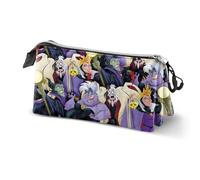 Méchants Disney Evil-Trousse Triple, Multicolore 23 x 11 cm