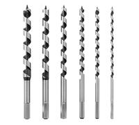 Mèche à bois hélicoïdale 6, 8, 10, 12, 14, 18 mm x 230 mm avec tige hexagonale - Foret hélicoïdal long en acier à haute teneur en carbone - Pour coffrage et perçage précis du bois