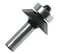 Fraise carbure 2 coupe chanfrein guide à bille Queue 8mm Angle 45° D28 LEMAN