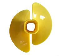 Mèche à glace en nylon haute résistance 20,3 cm avec tube flottant DevFor Ice pour la sécurité (jaune)