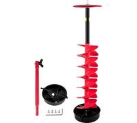 Mèche à glace, mèche à glace en nylon, 15,2 x 99,1 cm, adaptateur de forage, pêche sur glace, rouge
