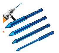 Mèche À Percer Excentrique À Haute Résistance - 4 Accessoires Dentelés Pour Outils Électroportatifs | Ensemble de Forets pour Béton | pour Béton Carreau Verre Bois Pierre