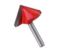 Mèche à Rainurer en V 6 X 32 Mm, Mèches de Toupie Traitement des Bords et Mèches à Rainurer Mèche à Chanfreiner à Double Tranchant en Alliage Solide à Tige 1/4" Mèche à Encoche en Forme de V