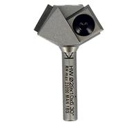 Leman 816.730.00 Mèche d'affleureuse à 2 plaquettes HM chanfrein 30° ø 26 mm queue de 6 mm