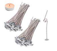 Mèche Bougie 100 Pièces Mèche pour Bougie Coton 15 CM avec Résistantes Inodores Propres Mèches de Bougies pour la Fabrication de Bougies DIY