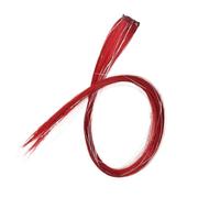 Mèche Brillante Extension 1 pièces 24 pouces pince colorée dans les Extensions de cheveux longue ligne droite faits saillants colorés postiches synthétiques arc-en-ciel for femmes(Color 6)