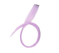 Mèche Brillante Extension 1 pièces 24 pouces pince colorée dans les Extensions de cheveux longue ligne droite faits saillants colorés postiches synthétiques arc-en-ciel for femmes(Color 1)