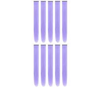 Mèche Brillante Extension Postiches synthétiques 10 pièces Extensions de cheveux à clips 22 pouces reflets fête colorés longue ligne droite for femmes enfants filles Raindow(Color 1)