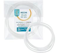 Mèche cirée pour bougies en gel 7 | 8,5 cm : design spécial pour paraffine, résultats optimaux et facile à utiliser. Découvrez comment choisir et placer correctement. I 1 mètre