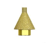 Mèche conique émeri 38/50 mm Filetage M10 pour chanfreiner, polir et meuler diverses pierres et carreaux à l'aide d'une meuleuse d'angle de type 100 compatible (50 mm)