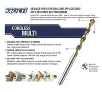 Mèche cylindrique pour perçage mural CORDLESS MULTI série Joran Irwin