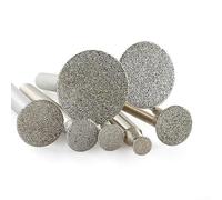 Mèche de meulage à tige de 6 mm avec tête de clou galvanisée pour outils rotatifs et de gravure, convient pour le marbre, la céramique, la pierre, les bijoux, le verre, le polissage du jade (6 x 10)