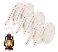 Mèche de rechange pour lampes à huile, 6 m, 12 mm, en coton, pour lampes à huile, torches de jardin, lanterne, lampe à pétrole, éclairage de lampe à huile, 6 rouleaux