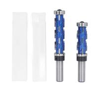 Mèche de routeur à garniture affleurante, mèche de coupe en spirale à double roulement, tige de 1/2 pouce de diamètre de 3/4 pouce avec longueur de coupe de 1 11/16 et 2 9/16,