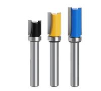 Mèche de routeur avec roulements, 3 pièces 8mm, outils coupe et profilage des bords droits for le travail du bois for rainurage façonnage