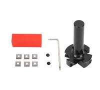 Mèche de routeur d'aplatissement de dalle en carbure cémenté, tige de 1/2 pouces, 4 lames de rabotage, travail du bois