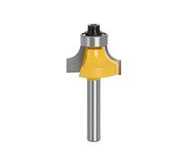 Mèche de routeur de bordure arrondie en carbure de tungstène, tige de 1/4 de pouce, avec roulement à billes, arrondi d'angle, formation de bord, 1 pièce(6.35mm)