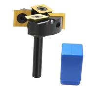 Mèche de routeur de surface Spoilboard, revêtement Ti, conception à 4 cannelures, diamètre de coupe de 13/8 pouces pour Machines CNC et projets de menuiserie