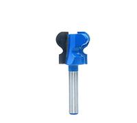 Mèche de routeur de traction de tiroir en carbure de tungstène, coupeur de moulage de tabouret à poignée de doigt, colonne de coupe-ongles à deux arcs, tige de 1/4 de pouce, 1 pièce(1in)