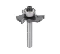 Mèche de routeur en forme de T, tige de 1/4 pouce, 3 dents, roulement à billes, fraise à rainurer pour contreplaqué de bois, hauteur de coupe 5/32, outil professionnel de travail