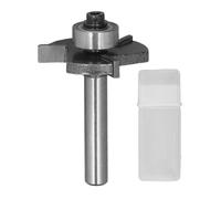 Mèche de routeur en forme de T, tige de 1/4 pouce, 3 dents, roulement à billes, outil de menuiserie de précision pour bois dur, bois tendre, contreplaqué, tête en acier au