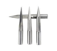 Mèche de sculpture droite à 2 cannelures, tige de 3.175mm 4mm 20/30/40/45/60/90 degrés, fraise en bout en forme de V, routeur CNC for la gravure sur bois, 1 pièces(0.3x45DEGx3.175x38)