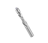 Mèche de toupie à compression affleurante, tige de 1/2 "1/2", longue mèche de routeur en carbure cémenté à double roulement pour la coupe du bois