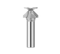 Mèche de toupie à langue et rainure 1/2 pouces, tige 12mm, coupe en V pointe carbure R10 for la menuiserie, 1 pièce(YHYTD12mmXR10)