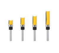 Mèche de toupie à tige 1/4 ", diamètre coupe 1/2" et 3/4 "avec roulements for la sculpture sur bois, 4 pièces(4pcs-19.05mm)