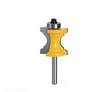 Mèche de toupie Bullnose en carbure de tungstène, tige de 1/4 de pouce, avec roulement, demi-rond, bord ovale, moulage convexe, outil de travail du bois, 1 pièce