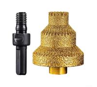 Mèche étagée droite en émeri pour métal, bois, feuille d'aluminium, coupe de trous et ouverture 20/35/50 mm (amélioré avec tige)