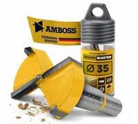 Mèche Forstner Ø 35 mm, Amboss Werkzeuge BOARDBLASTER Mèche à bois en carbure de tungstène - Perçage précis du bois et des panneaux (panneaux de particules, panneaux OSB, multiplex)