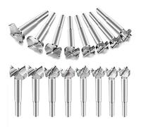 Meche Forstner pour Bois, Aohoo 16Pcs Foret Forstner, Acier Tungstène, Longueur 80 mm, Mèche à Fond Plat, Mèche Bois avec Pointe de Centrage pour Faire Des Trous à Fond Plat Propres Dans Le Planche