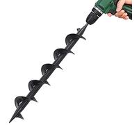 Mèche Jardin Tarière, Foret de Jardinage Tarière pour Perceuse Mèche de Forage Outil de Plantation Acier 75 x 600 mm