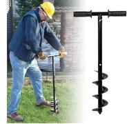 Mèche Jardin Tarière Tarière Manuelle de Jardin,Tarière Hélicoïdale avec Poignée,pour Faire Trou Planter des Arbres,Arbustes(10*60)