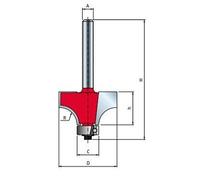 Mèche pour arrondi convexe - Ø25,4 H12,7/55,2 Q6 Z2 - F03FR01774 -34-11006P