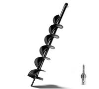 Mèche pour Tarière Ø 100 mm x 80 cm- Adaptateur SDS-Plus - Acier au manganèse - Pro Tarière pour Perceuse à Terre Foreuse Thermique