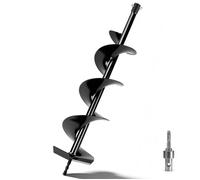Mèche pour Tarière Ø 150 mm x 80 cm- Adaptateur SDS-Plus - Acier au manganèse - Pro Tarière pour Perceuse à Terre Foreuse Thermique