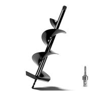 Mèche pour Tarière Ø 200 mm x 80 cm- Adaptateur SDS-Plus - Acier au manganèse - Pro Tarière pour Perceuse à Terre Foreuse Thermique