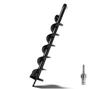 Mèche pour Tarière Ø 80 mm x 80 cm- Adaptateur SDS-Plus - Acier au manganèse - Pro Tarière pour Perceuse à Terre Foreuse Thermique