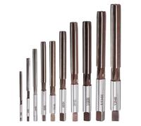 Mèche SOURCING MAP 10Pcs 3 - 12 mm H8 Alésoirs à Main Ensemble Précision Carbone Acier 6 flûtes Droit Jarret Fraisage Coupeur