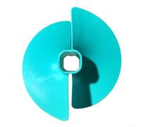 Mèche tarière à glace de 20,3 cm de diamètre avec construction en nylon et adaptateur pour trous de pêche (bleu)