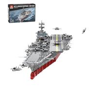 MechEdu 4941 pièces - Modèle de bloc de porte-avions - Rapport 1:350 - UCS USS Enterprise CVN-65 - Grand kit de porte-avions nucléaire de classe experte, idéal pour la collection et la décoration