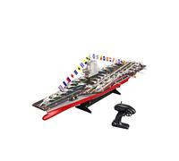 MechEdu LHD-882 1/458 RC Porte-avions 2,4 GHz RC Modèle de navire de guerre avec deux moteurs et grande vitesse, étanche avec éclairage LED, protection contre la batterie vide (RTR)
