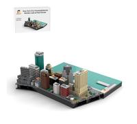 MechEdu MOC-221106 New York City District financier 1187 pièces Maiden Lane Pearl Street Kit de construction Modèles architecturaux Cadeau pour les collectionneurs et les urbanistes