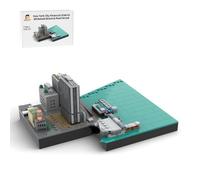 MechEdu MOC-221106 New York City District financier 578 pièces Whitehall Street Pearl Street Pearl Street Kit de construction Modèles architecturaux Cadeau pour les collectionneurs et les urbanistes