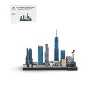 MechEdu MOC-221106 Quartier financier de New York City, 1871 pièces, kit de construction pour le nouveau World Trade Center, modèles architecturaux comme cadeau pour les collectionneurs et les