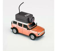 MechEdu WL 1/64 Mini voiture télécommandée tout-terrain, entièrement proportionnelle FPV RC avec couplage automatique via l'application, contrôle du module Wi-Fi et caméra (version RTR/orange)